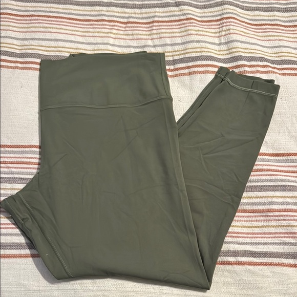 Lulu Olive Green Plus Size Leggings - Picture 3 of 4